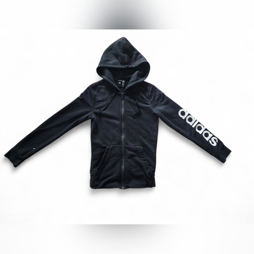 Women's Adidas Full Zip Black Hoodie - Size XS